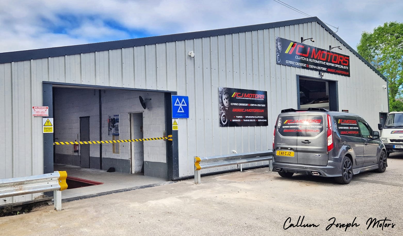 CF Motors garage and MOT bay in Buckley